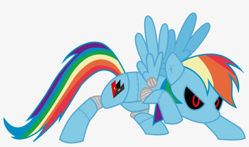Frankleonhart, Metal Dash, Rainbow Dash, Robot, Safe, - My Little Pony Rainbow Dash Robot, transparent png download