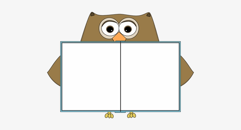 Owl Holding A Book Clip Art - Owl Holding A Book, transparent png download
