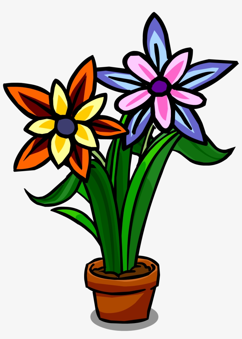Sunset Flowers - Png - Club Penguin Flowers, transparent png download