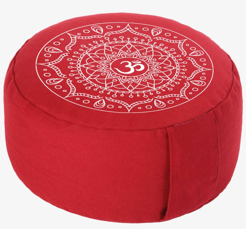 Classic - Mandala - Meditationskissen Rot Mit Om-stickerei, transparent png download