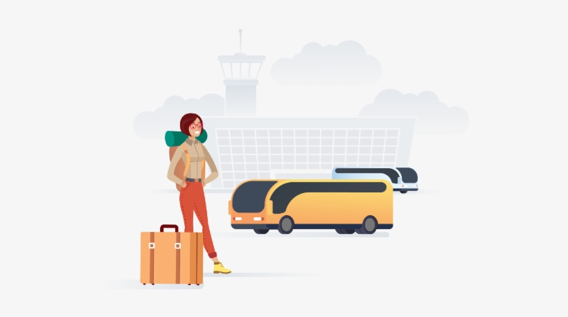 Airport Transport Bus - Bus, transparent png download