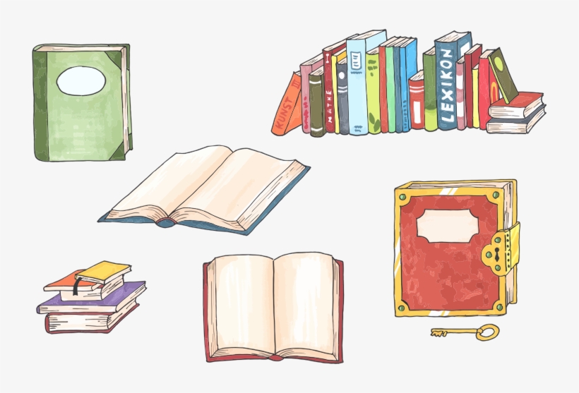 Medium Image - Book Hand Illustration Png, transparent png download