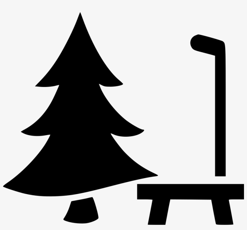 Park Tree Chair Bench Vacation Comments - Pine Tree Icon, transparent png download
