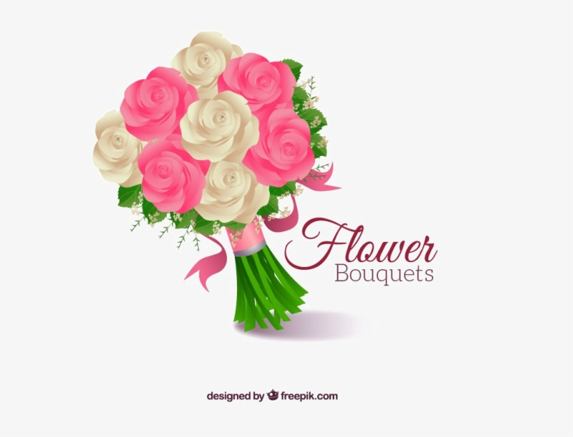Bouquet Of Rose Flowers Transparent Background Png - Bridal Bouquet Vector, transparent png download