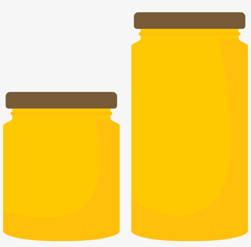 Banner Free Stock Honeypot Bee Flat Cartoon Transprent - Honey Bee, transparent png download