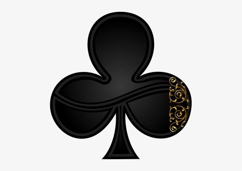 Vector Image Of Clover Sign For Gambling Card Rounded - Clubs Card Symbol, transparent png download