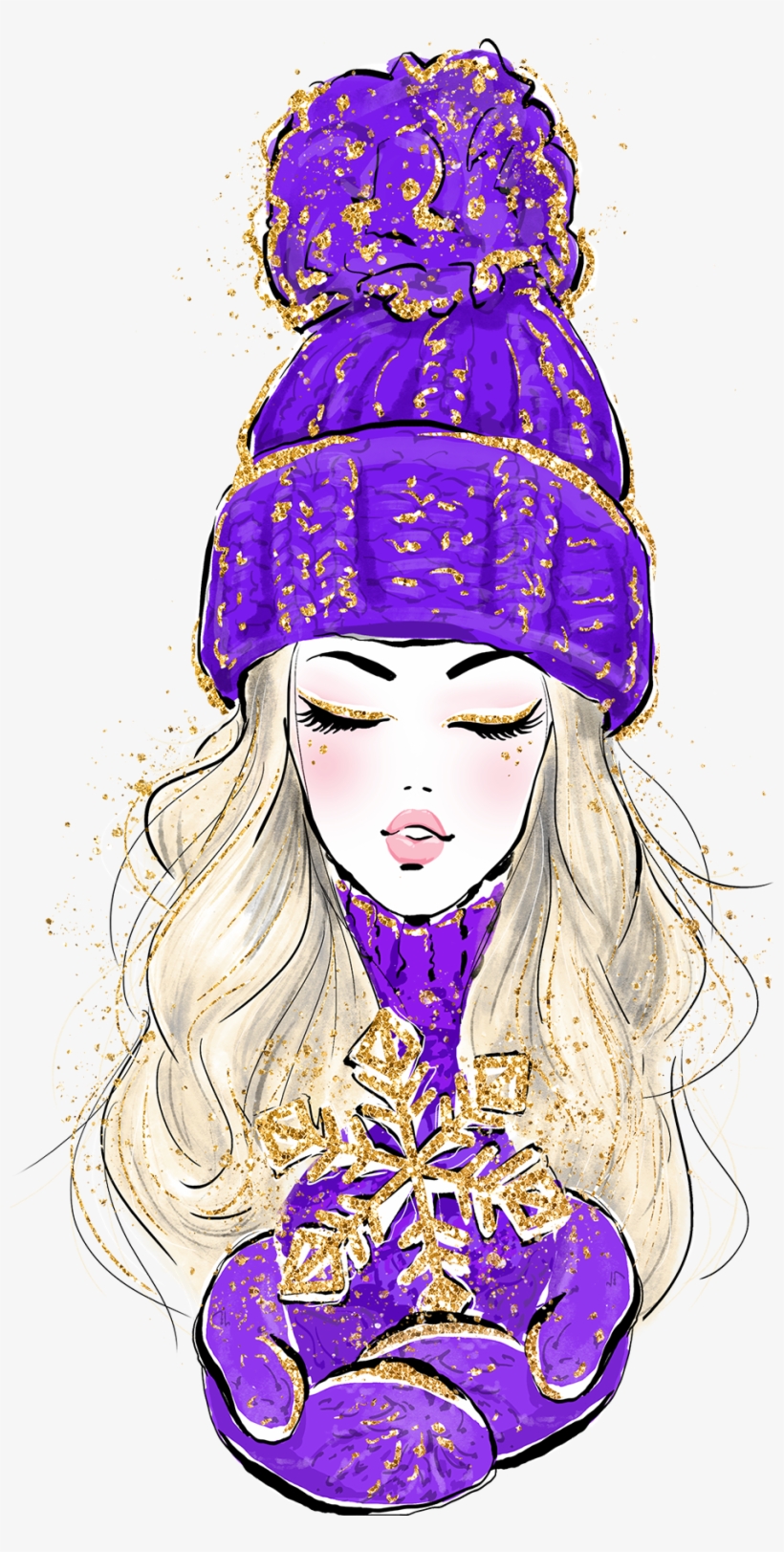 Painted Cartoon Beautiful Girl Png Transparent - Illustration, transparent png download
