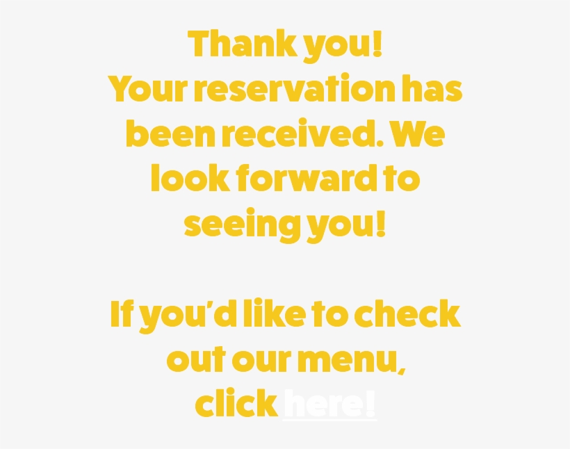 Thank You Your Reservation Has Been Received - Thank You For Your Reservation, transparent png download