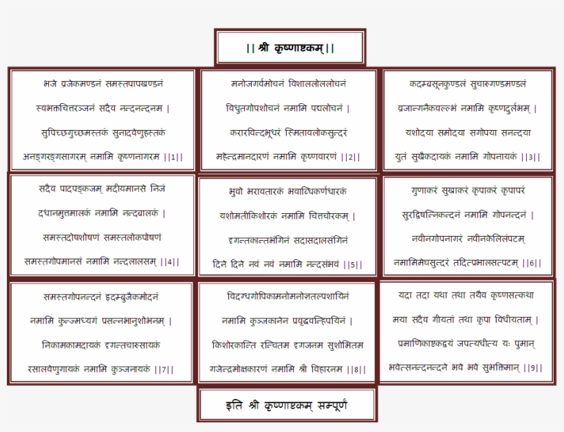 Svabhakta Chitta Ranjanam, Sadaiv Nanda Nandanam - Sanskrit Shri Krishnashtakam, transparent png download