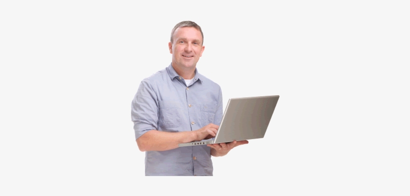 Getting Irish Business Online - Using Notebook Man Png, transparent png download