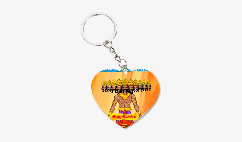 Ravan Wishing Happy Dussehra Dussehra Key Chain - Keychain, transparent png download