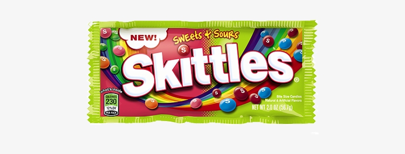 Sweets Sours Bite Size - Sweet And Sour Skittles, transparent png download