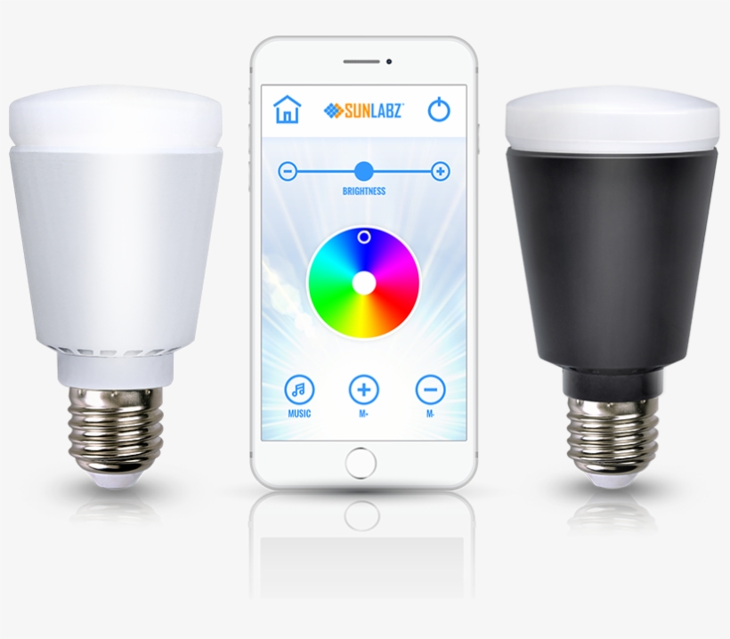 New Sunlabz Bluetooth Smart Led Eco Bulbs - Smart Led Lamp Bluetooth, transparent png download