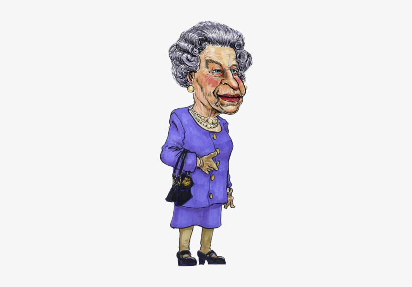 Alice In Wonderland Queen Transparent Png - Queen Elizabeth Cartoon Png, transparent png download