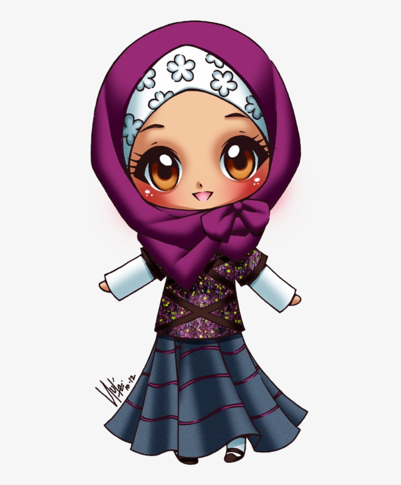 Couple Clipart Malay - Girl With Hijab Clipart, transparent png download