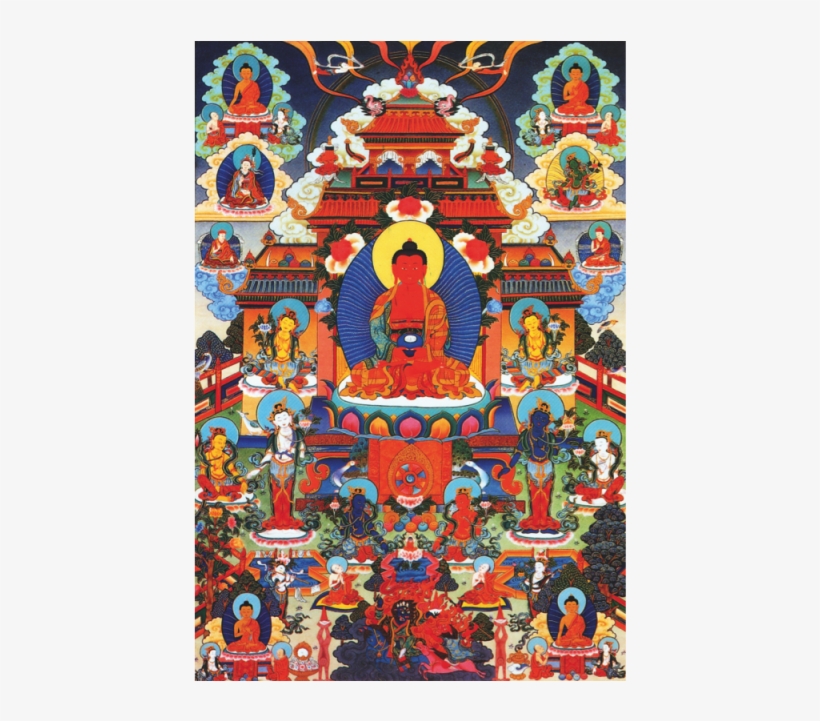 Amitabha Monlam Mandala 阿弥陀佛曼荼罗, Amitabha Monlam Thangka, - Tibetan Buddhist, transparent png download
