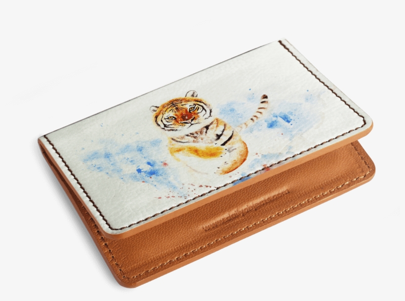 Dailyobjects Tiger Watercolor Card Wallet Buy Online - Credit Card, transparent png download