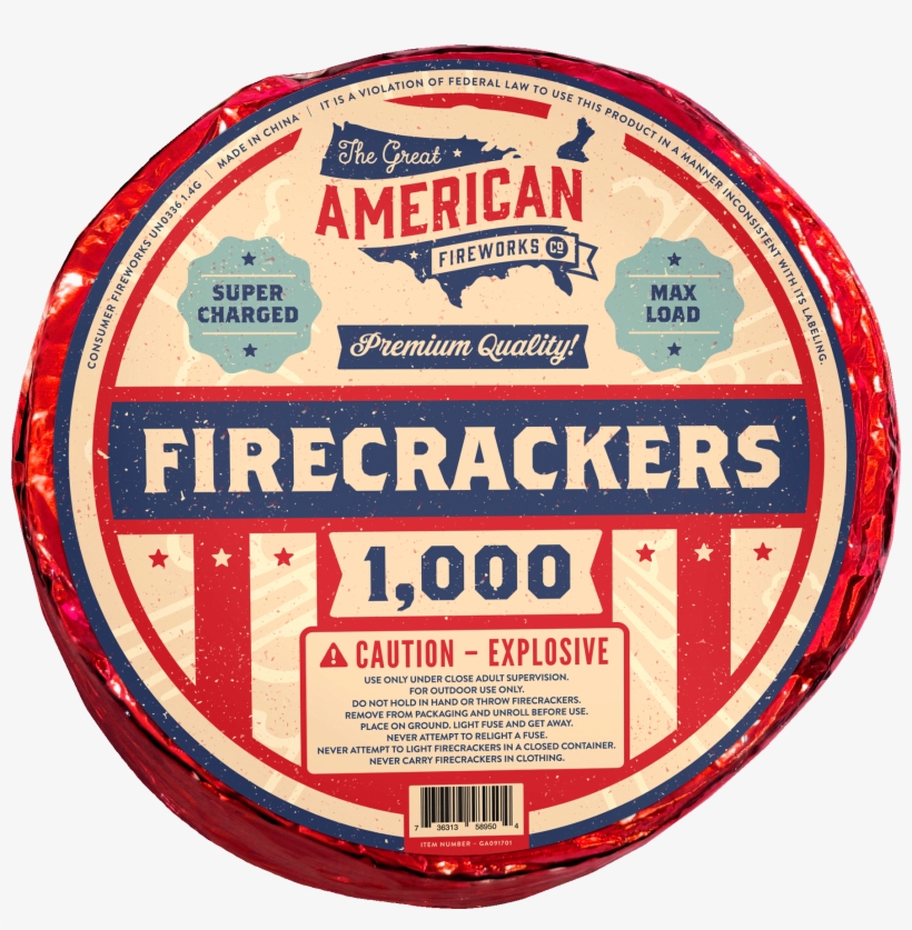 Firecrackers 1,000 Roll - Firecracker, transparent png download