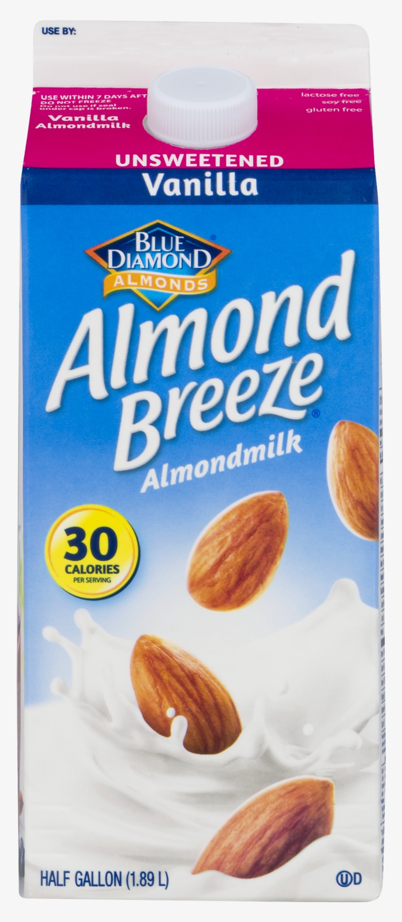 Blue Diamond Almond Breeze Unsweetened Vanilla Almond - Almond Breeze Almond Milk, transparent png download