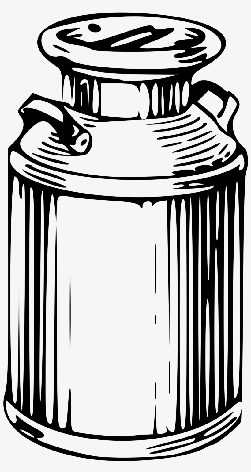Milk Can Icons Png - Milk Can Black And White, transparent png download