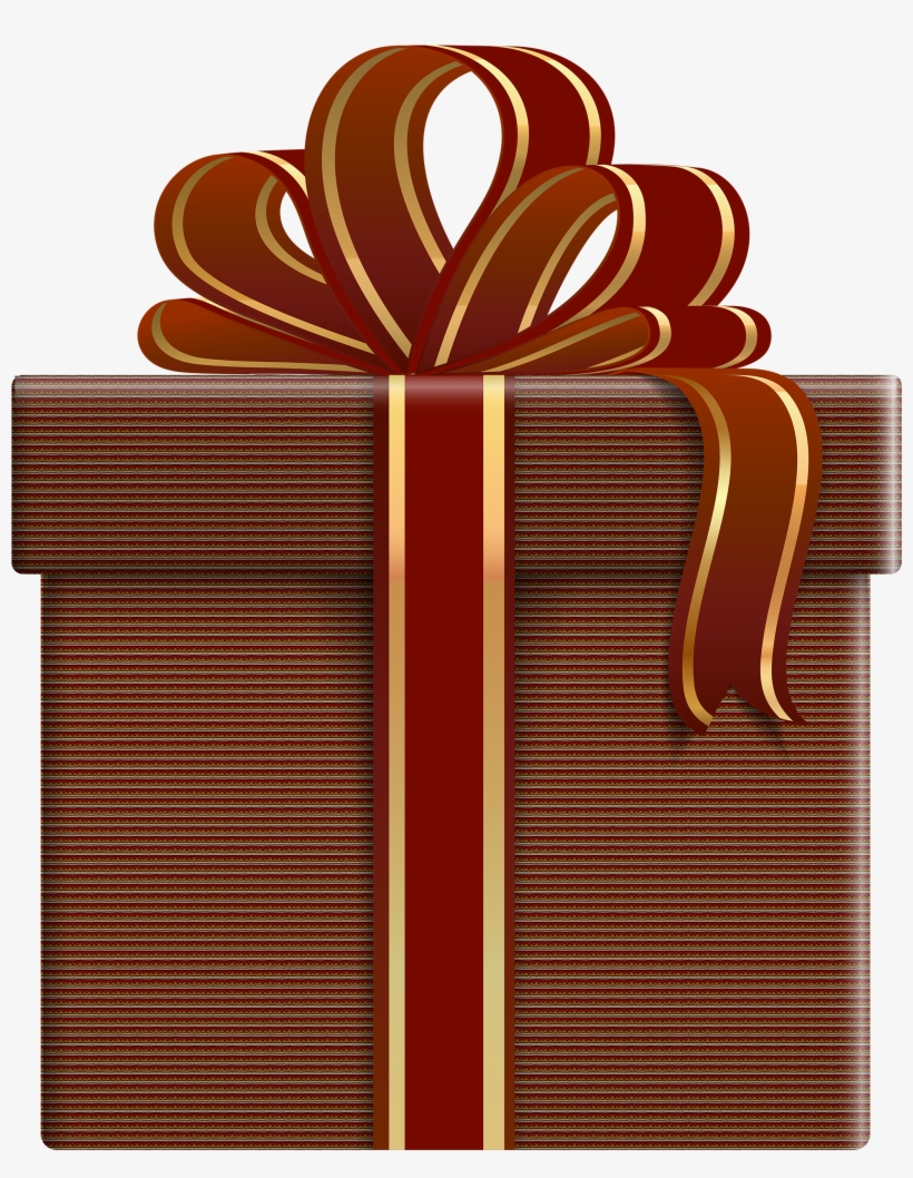 Brown Gift Box Png, transparent png download