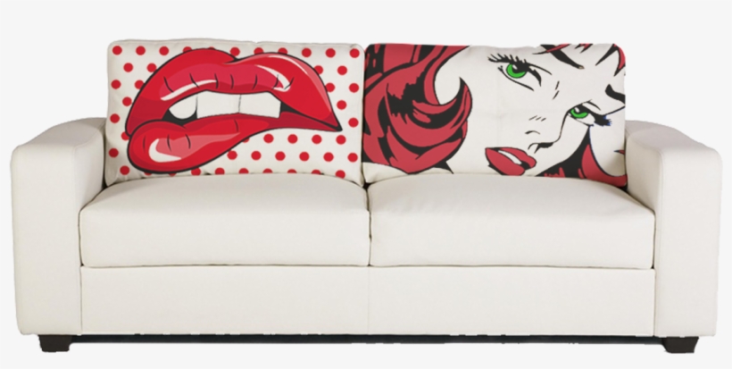 White Leather Sofa - Studio Couch, transparent png download