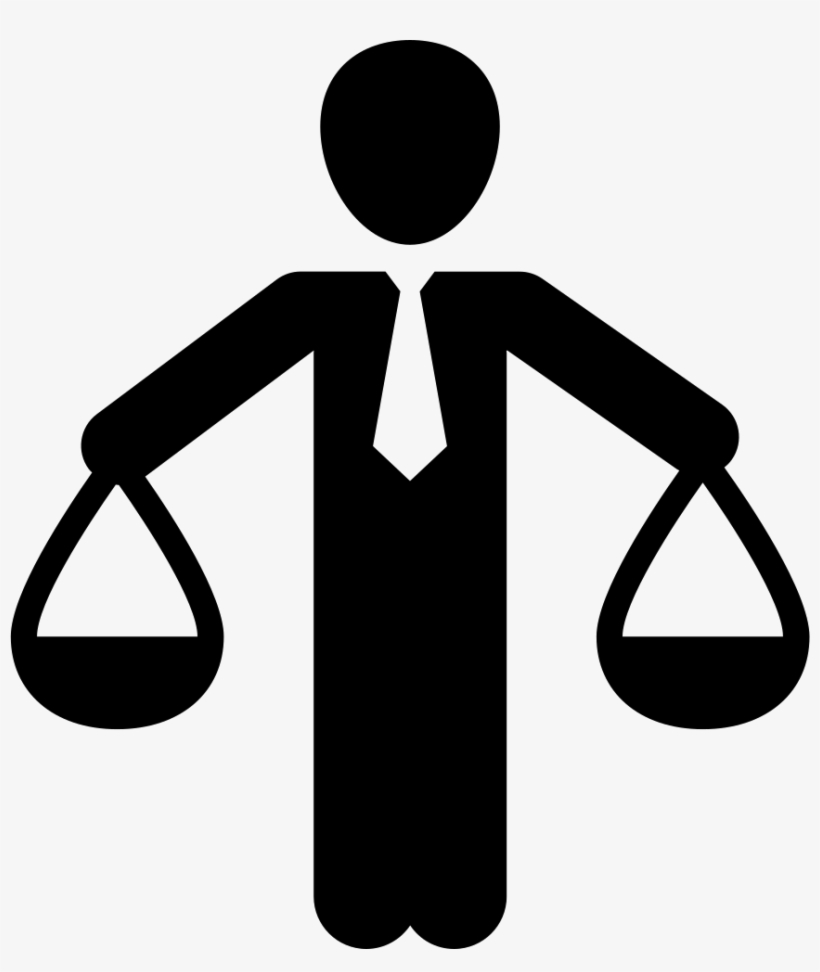 Human Balanced Scale Of A Businessman Comments - Man With A Bag Icon, transparent png download