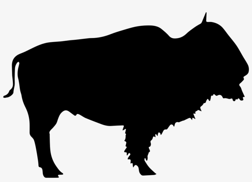 Vector Black And White Stock Bull Svg Buffalo - Silueta De Bufalo Png, transparent png download