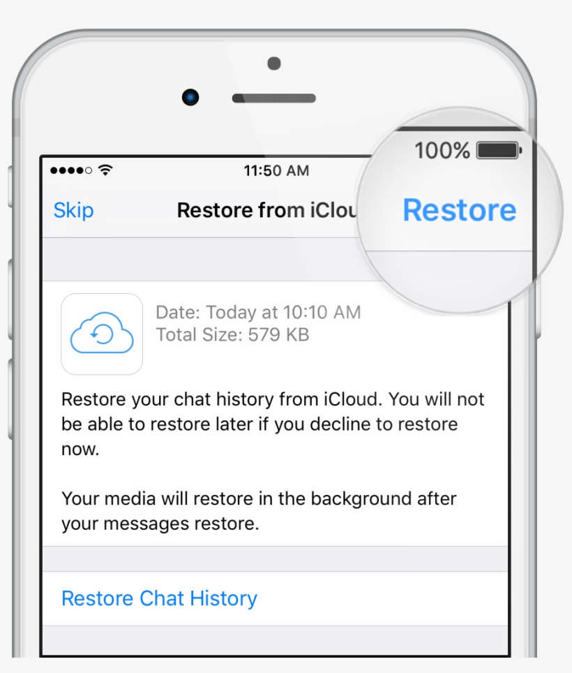 Icloud Troubleshooting - Restore Chat History From Icloud, transparent png download