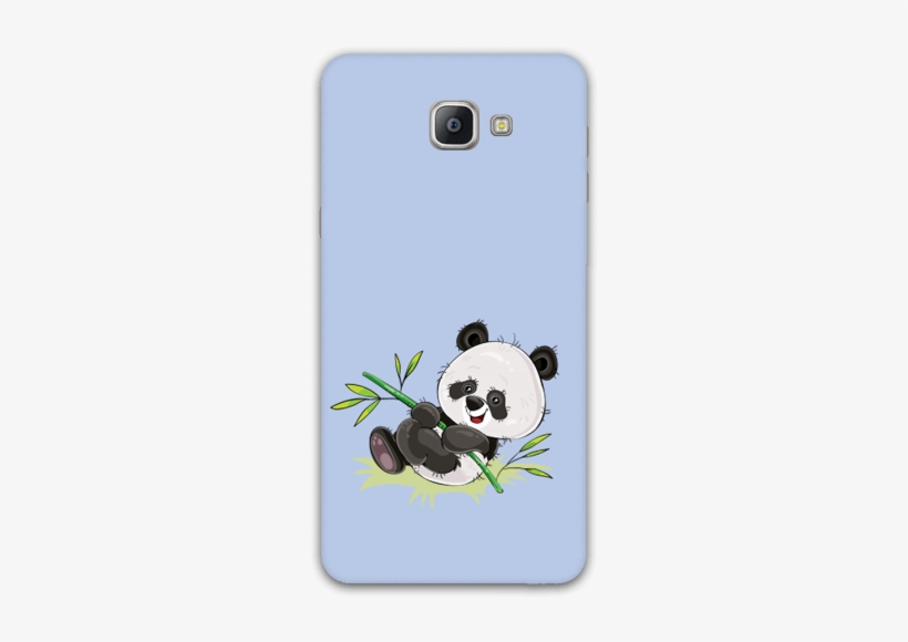 Playful Panda Bear Baby With Bamboo Cartoon Samsung - Mobile Phone, transparent png download