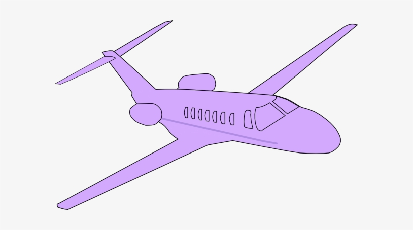 Small - Purple Airplane Clipart, transparent png download