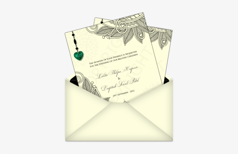 Cream And Champagne Colored Email Wedding Card With - Muslim Invitation Card Design, transparent png download