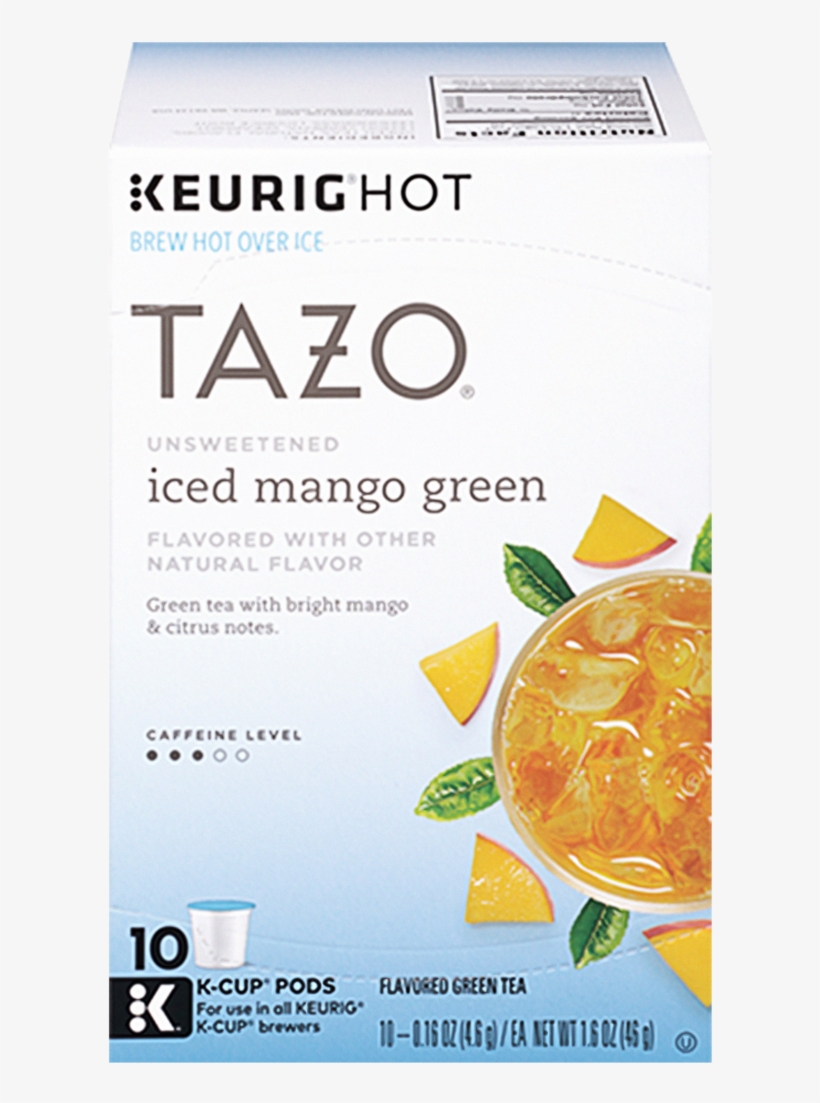 Tazo Unsweetened Iced Mango Green K Cup Pods 10ct - Gloria Jean's Coffees Butter Toffee Keurig K-cups, transparent png download