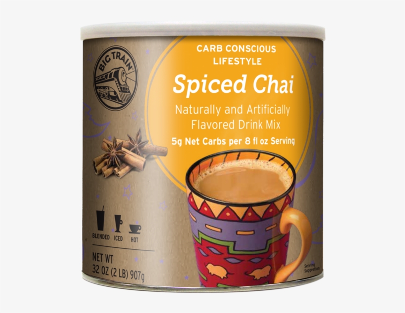 Big Train® Carb Conscious Mix Big Train Vanilla Chai Tea Latte Mix 3.5 Pound PNG Image
