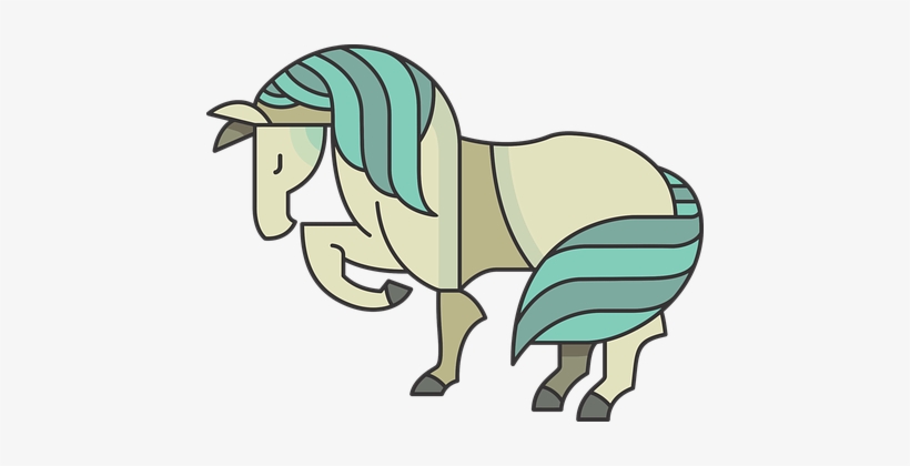 Animal Cartoon Comic Equine Horse Cartoon - Cartoon Horse, transparent png download