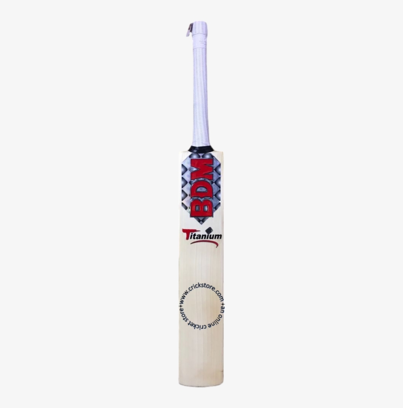 Bdm Titanium English Willow Cricket Bat- Front - Cricket Bat, transparent png download