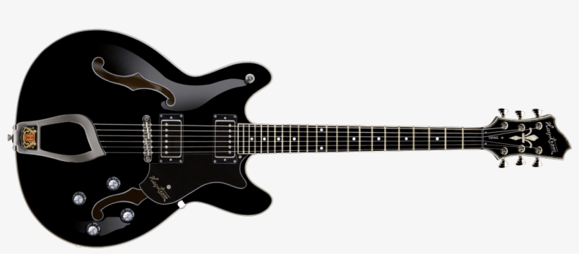 Hagstrom Viking Black Gloss - Gibson Es No F Holes, transparent png download