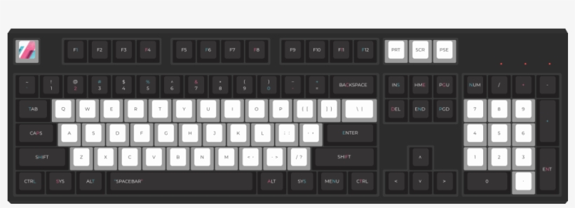 Cotton Candy By Marius 104-key Custom Mechanical Keyboard - Computer Keyboard, transparent png download