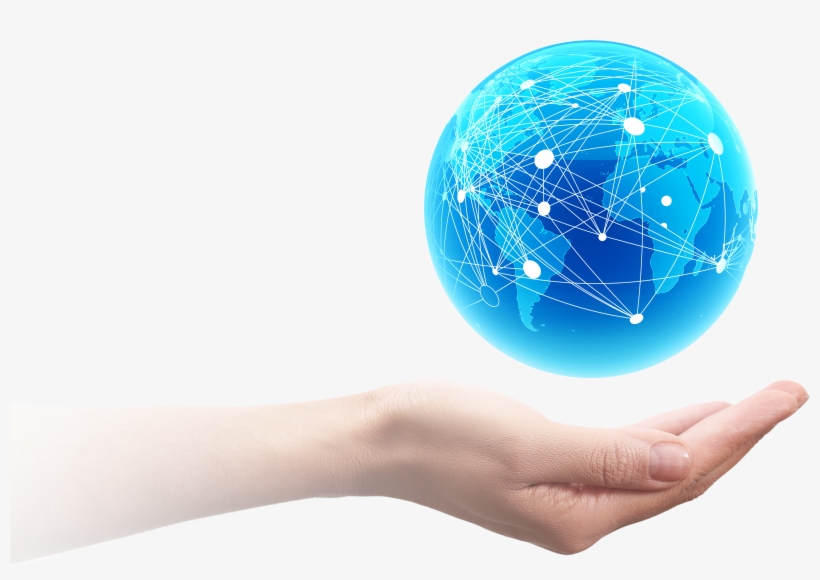 Hand Holding Globe - World, transparent png download