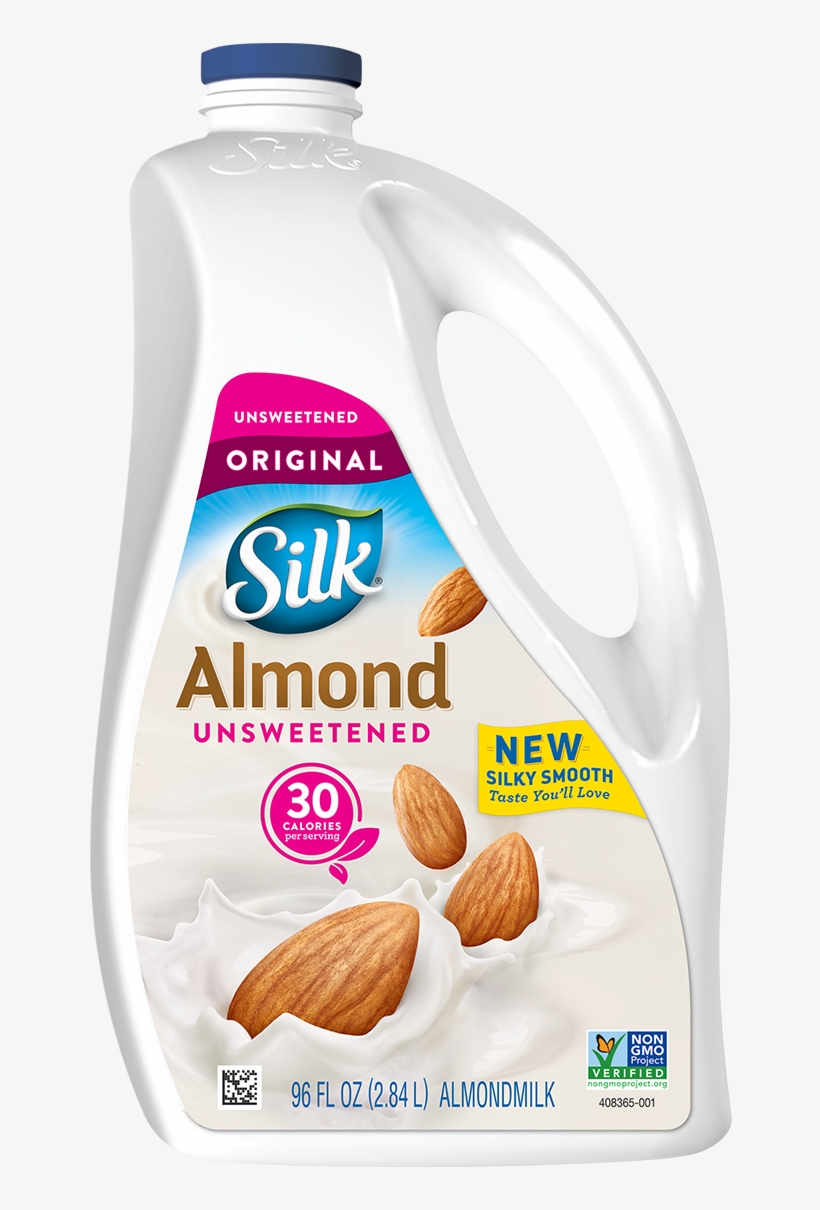 Silk Unsweetened Original Almondmilk Large Size - Silk Almond Milk Large, transparent png download