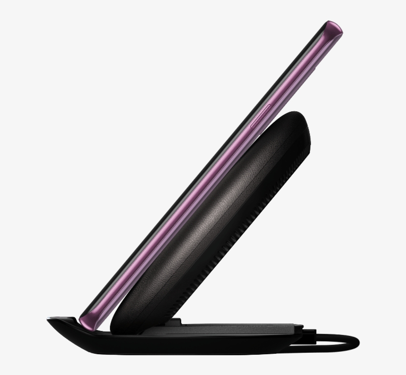 Galaxy S9 On Wireless Charger Convertible In Black - Galaxy S9 Charge Wireless, transparent png download
