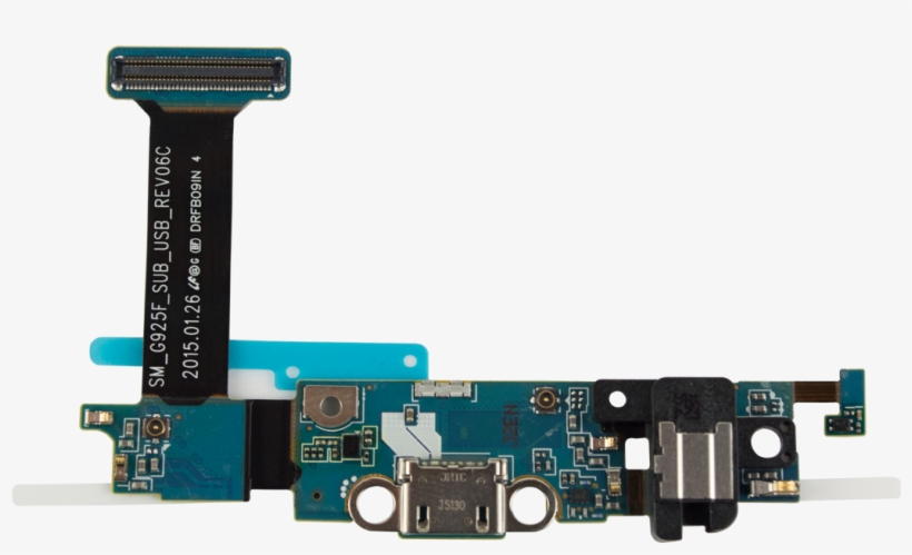 Samsung Galaxy S6 Edge G925f Dock Port And Headphone - Samsung S6 Edge Charging Connector, transparent png download