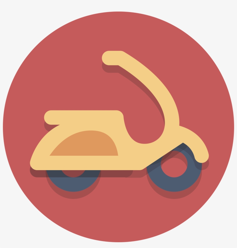 Open - Delivery Scooter Flat Icon Png, transparent png download