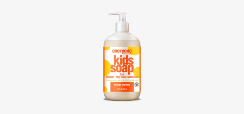 Everyone For Kids 3 In 1 Orange Squeeze Soap 16oz - Plastic Bottle, transparent png download
