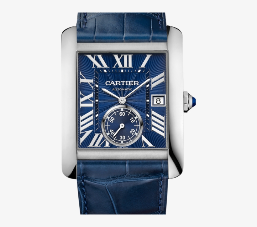 Cartier Tank Mc Automatic Blue Dial Mens Watch Wsta0010 - Tank Mc Blue Dial, transparent png download