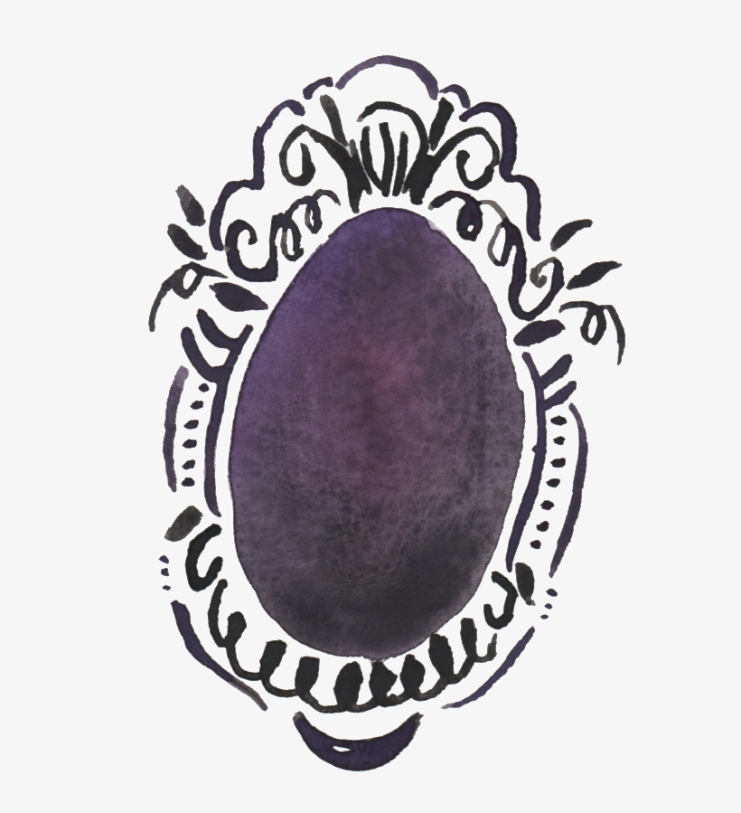 Dark Purple Totem Watercolor Hand Painted Transparent - Watercolor Painting, transparent png download