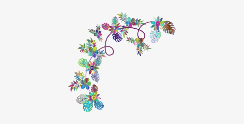 Line Art Floral Design Painting Cut Flowers - Clip Art, transparent png download