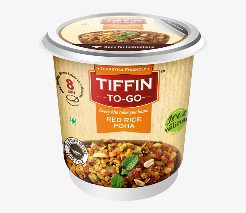 Cup Front Red Rice Poha - Tiffin To Go, transparent png download