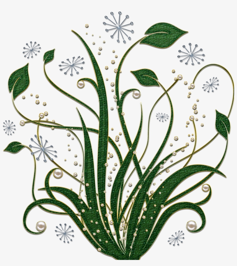 Frames & Png - O Verde Roda Com Pérolas Camiseta, transparent png download