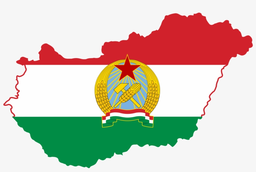 Flag-map Of People's Republic Of Hungary - Hungary Map Png, transparent png download